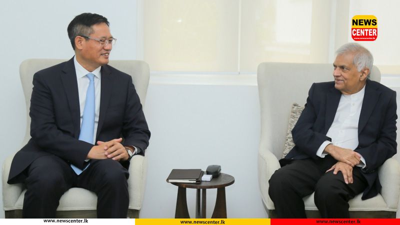 New Chinese Ambassador meets ex-President Ranil Wickremesinghe