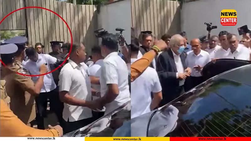 Ex-President Ranil’s security officer assaulted by cameraman outside court