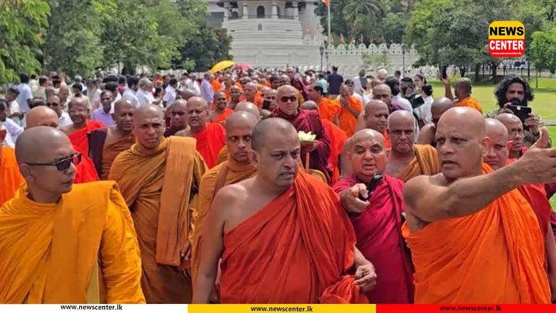 Foot march begins in Kandy calling for release of Gnanasara Thero