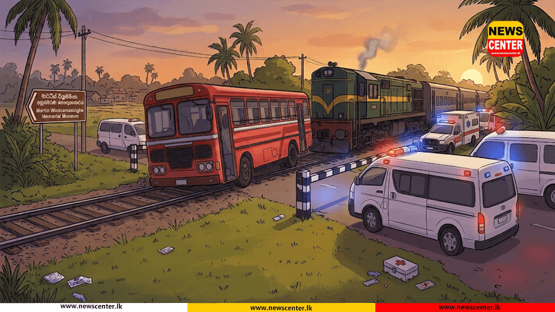 කොක්ගල දුම්රිය හරස් මාර්ගයේදී බස් රථයක් දුම්රියක ගැටෙයි – ළමුන් 10කට තුවාලයි