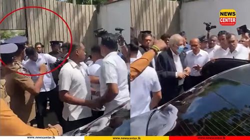 Ex-President Ranil’s security officer assaulted by cameraman outside court