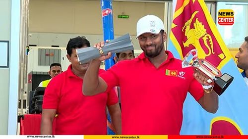 Rumesh Tharanga returns to Sri Lanka after victory at World Athletics Ultimate Championship
