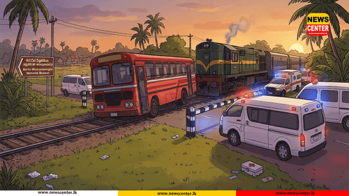 කොක්ගල දුම්රිය හරස් මාර්ගයේදී බස් රථයක් දුම්රියක ගැටෙයි – ළමුන් 10කට තුවාලයි